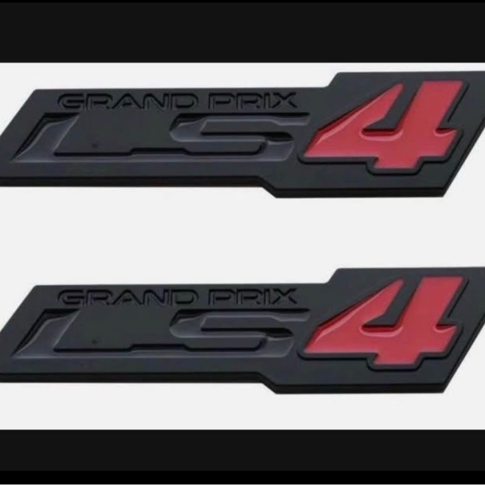 2x LS4 GRAND PRIX Emblems 3D Car Badge for GM ZR1 Silverado